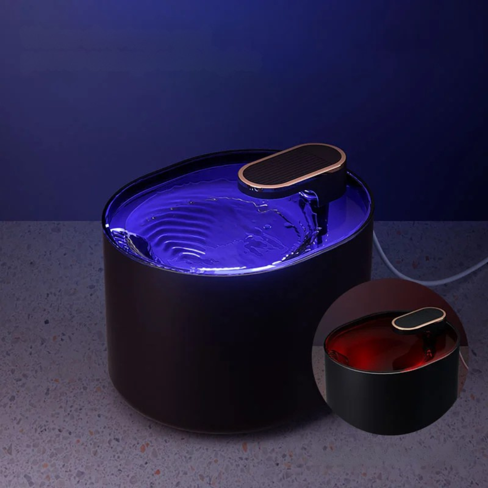 3 L Automatischer Wasserbrunnen für Katzen & Hunde mit LED – leise & hygienisch
