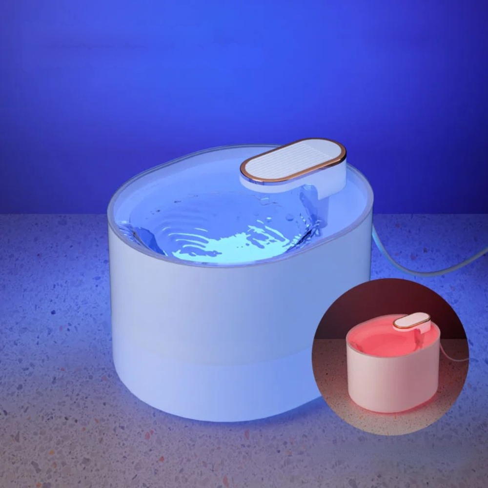 3 L Automatischer Wasserbrunnen für Katzen & Hunde mit LED – leise & hygienisch