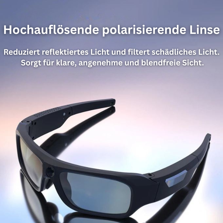 4K Kamera Brille – Smart Brille mit integrierter Videoaufnahme für Outdoor und Action