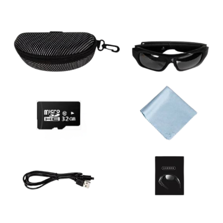 4K Kamera Brille – Smart Brille mit integrierter Videoaufnahme für Outdoor und Action