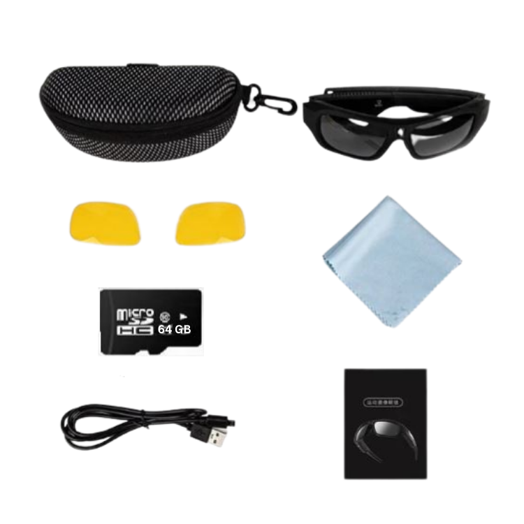 4K Kamera Brille – Smart Brille mit integrierter Videoaufnahme für Outdoor und Action