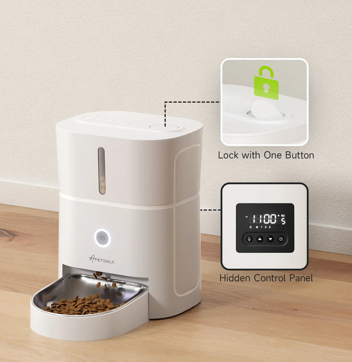 Automatischer Katzenfutterspender 4L für Katzen und Hunde mit Timer