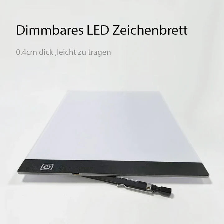 Dimmbares LED-Zeichenbrett mit USB-Anschluss für präzise Kunstwerke und Diamantmalerei.