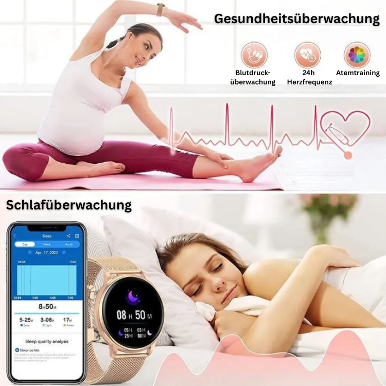 Smartwatch mit Fitness-Tracking und Anruffunktion für Gesundheit