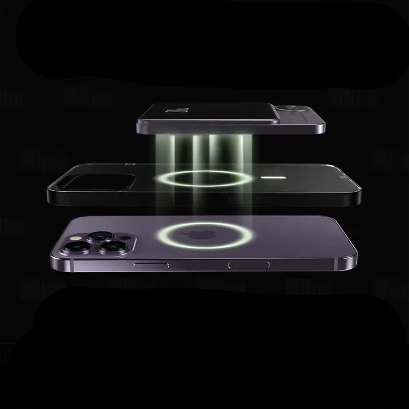 Powerbank mit 15W kabellosem Schnellladegerät, USB-C Anschluss und LED-Display