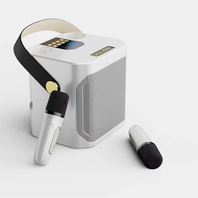 Karaoke Bluetooth Lautsprecher mit 360° Surround Sound und Dual-Mikrofon