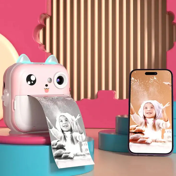 Kinder Mini-Digitalkamera 1080P mit Sofortbildfunktion und Thermodruckpapier