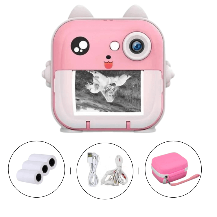Kinder Mini-Digitalkamera 1080P mit Sofortbildfunktion und Thermodruckpapier