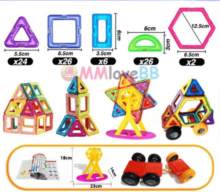 Magnetische Bausteine Set – 84/119/168 Teile für kreatives Bauen