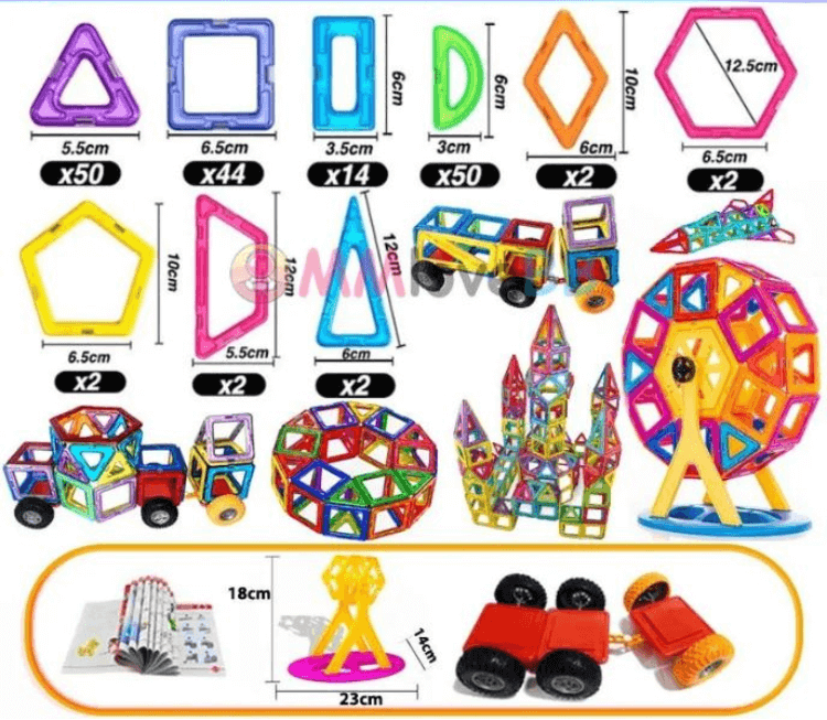 Magnetische Bausteine Set – 84/119/168 Teile für kreatives Bauen