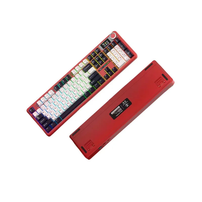AULA F108Pro mechanische Gaming-Tastatur mit RGB-Beleuchtung und integriertem LCD-Display