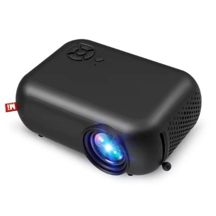 Mini tragbarer 1080p Projektor mit 1800 Lumen für Heimkino, Präsentationen und Unterhaltung – Kompakte Größe, langlebige LED-Lampe, manuelle Korrektur und 360°-Bildumdrehung.