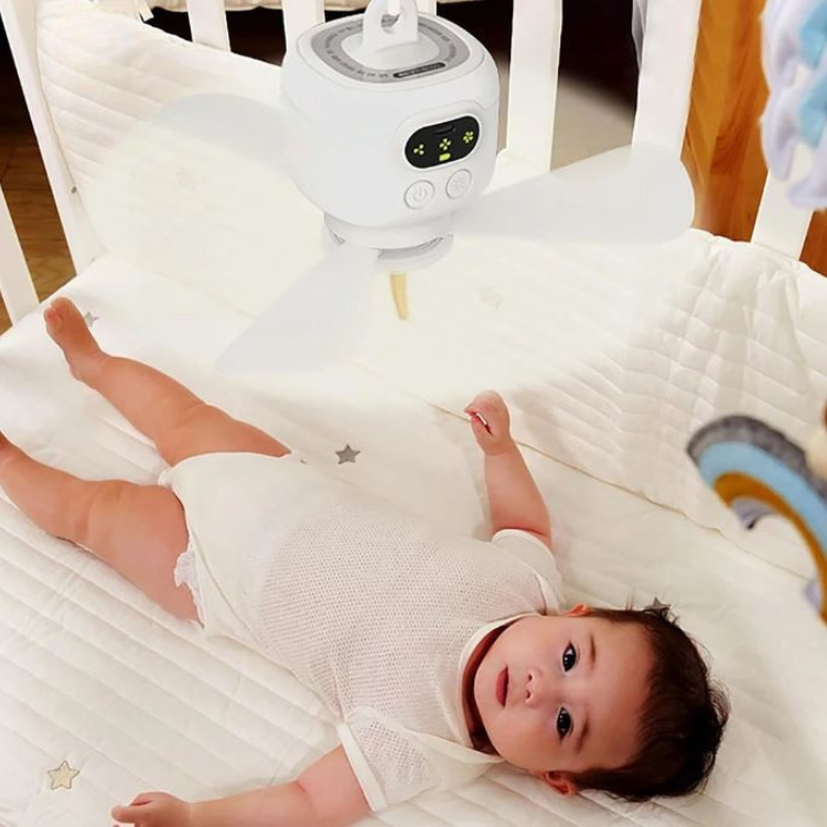 Mini Ventilator mit Fernbedienung, leise und aufhängbar, ideal für unterwegs