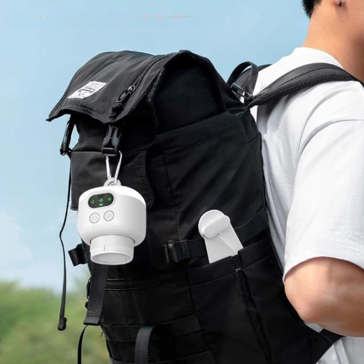 Mini Ventilator mit Fernbedienung, leise und aufhängbar, ideal für unterwegs