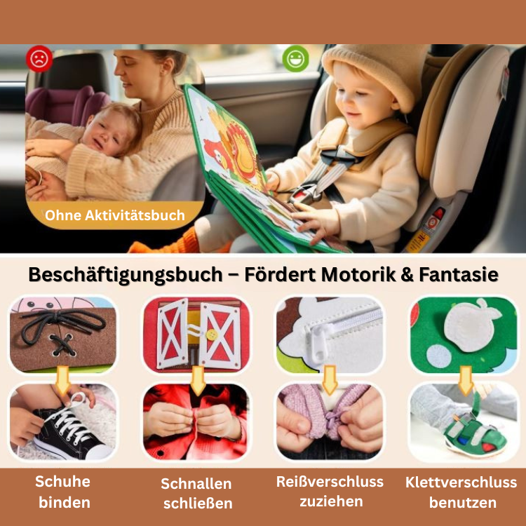 Montessori Aktivitätsbuch Bauernhof Spielzeug für Kinder mit Lernspielen