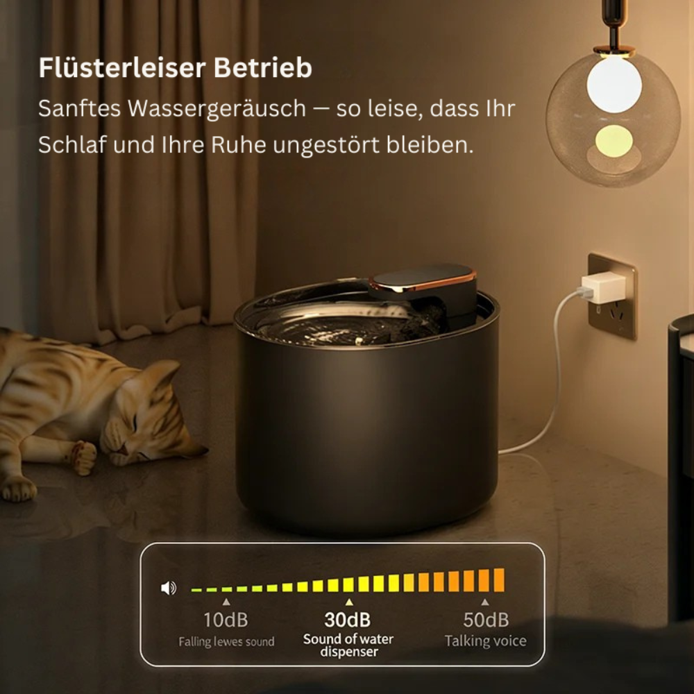 3 L Automatischer Wasserbrunnen für Katzen & Hunde mit LED – leise & hygienisch
