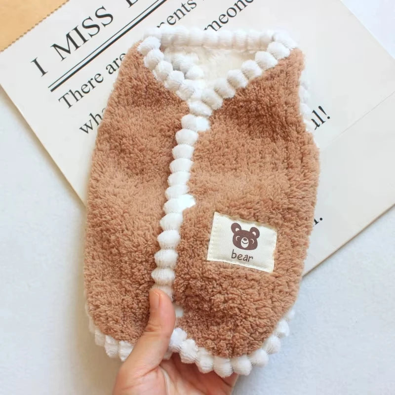 Warmer Wintermantel für Hunde – weiche Fleece Hundejacke