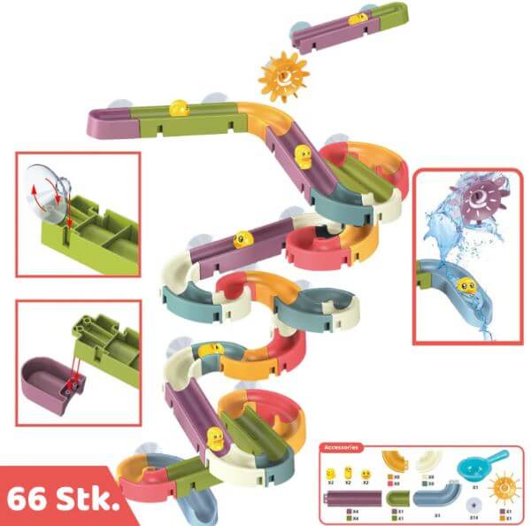 Badewannenspielzeug mit Montagerutsche