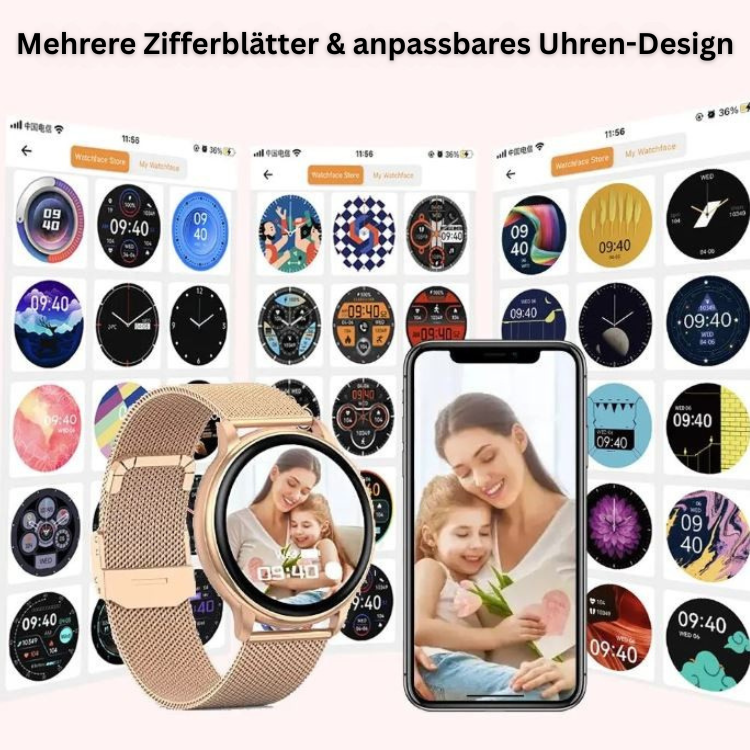 Smartwatch mit Fitness-Tracking und Anruffunktion für Gesundheit