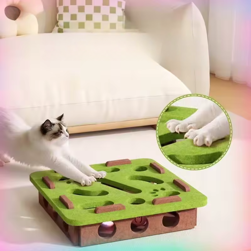 Rundes interaktives Katzenspielzeug mit Bällen