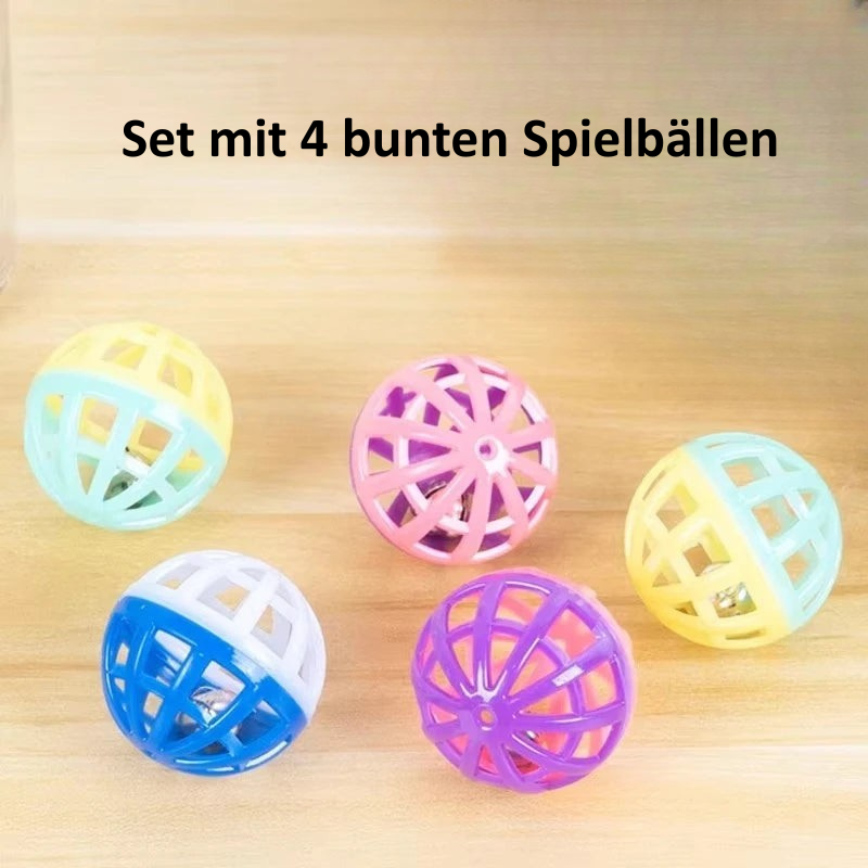Rundes interaktives Katzenspielzeug mit Bällen