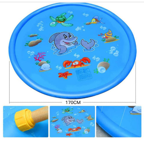 Kinder Wasserspielmatte mit integriertem Sprinkler für Garten und Sommer