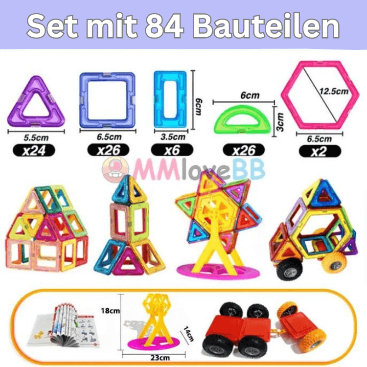 Magnetische Bausteine Set – 84/119/168 Teile für kreatives Bauen