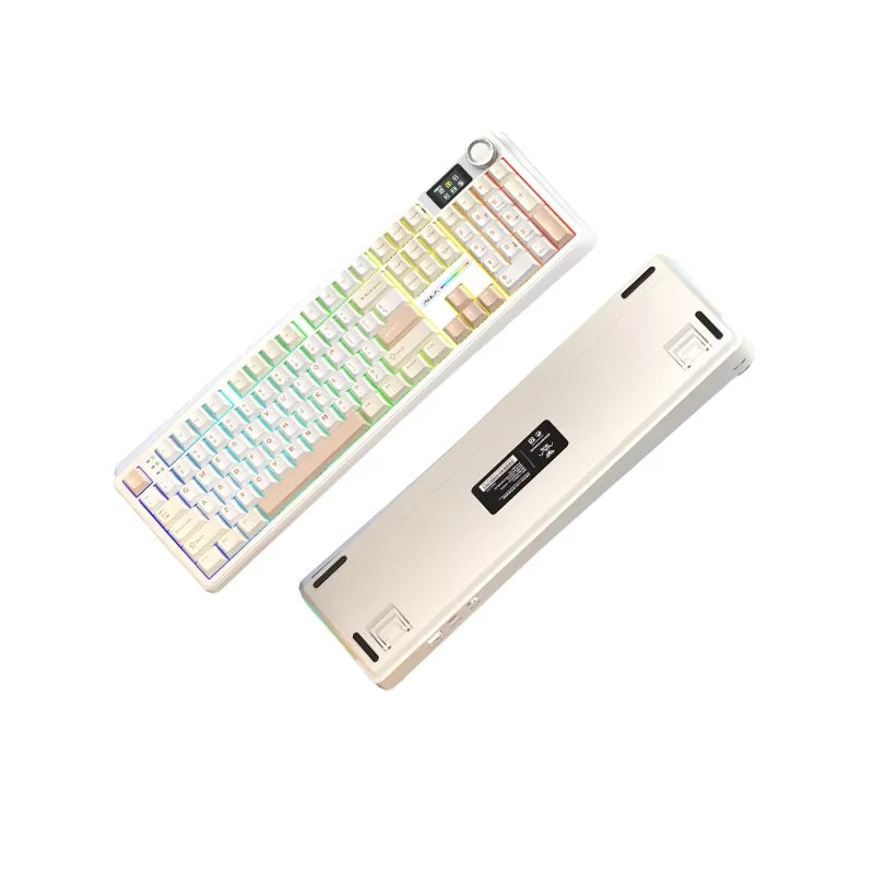 AULA F108Pro mechanische Gaming-Tastatur mit RGB-Beleuchtung und integriertem LCD-Display