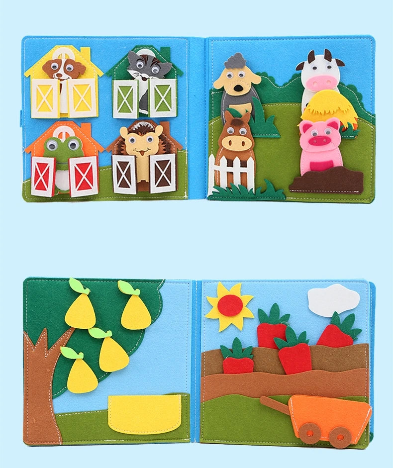 Montessori Aktivitätsbuch Bauernhof Spielzeug für Kinder mit Lernspielen