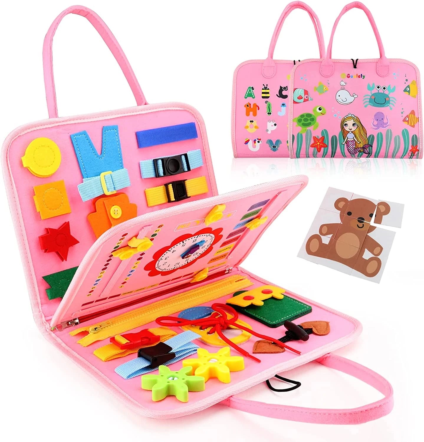 Montessori Busy Board – 7-in-1 Lernspielzeug für Kleinkinder