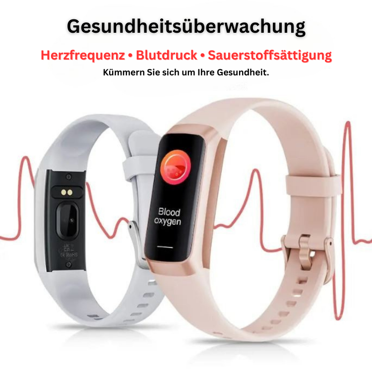 Sport Smartwatch für Fitness-Tracking, Blutdruck & Herzfrequenzmessung
