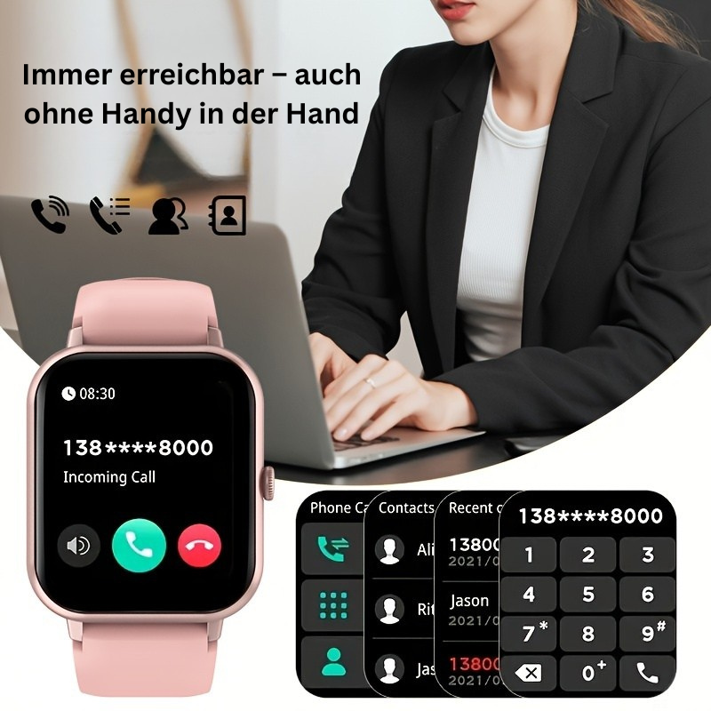 Smartwatch mit 4,65 cm Touchscreen und modernem Design