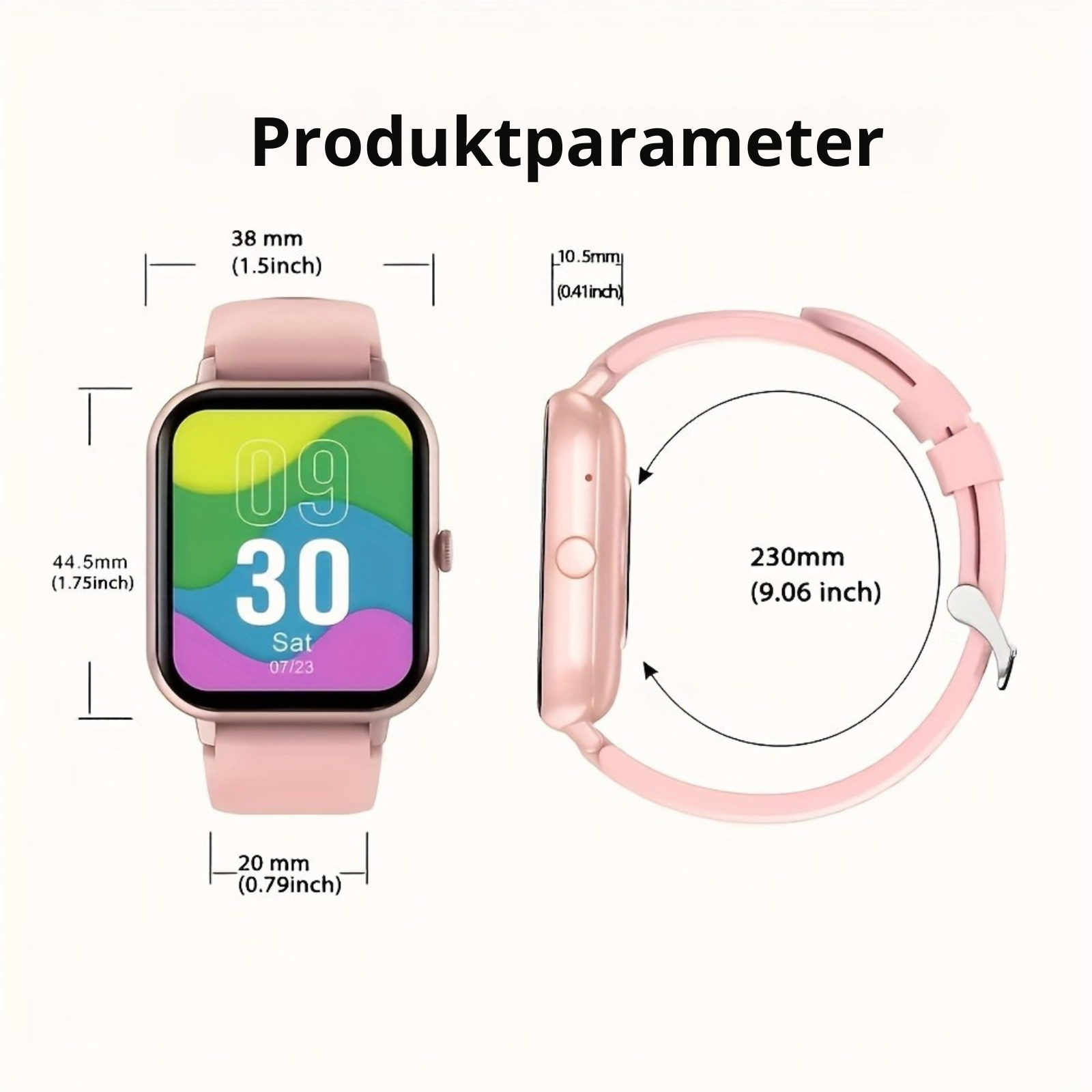Smartwatch mit 4,65 cm Touchscreen und modernem Design